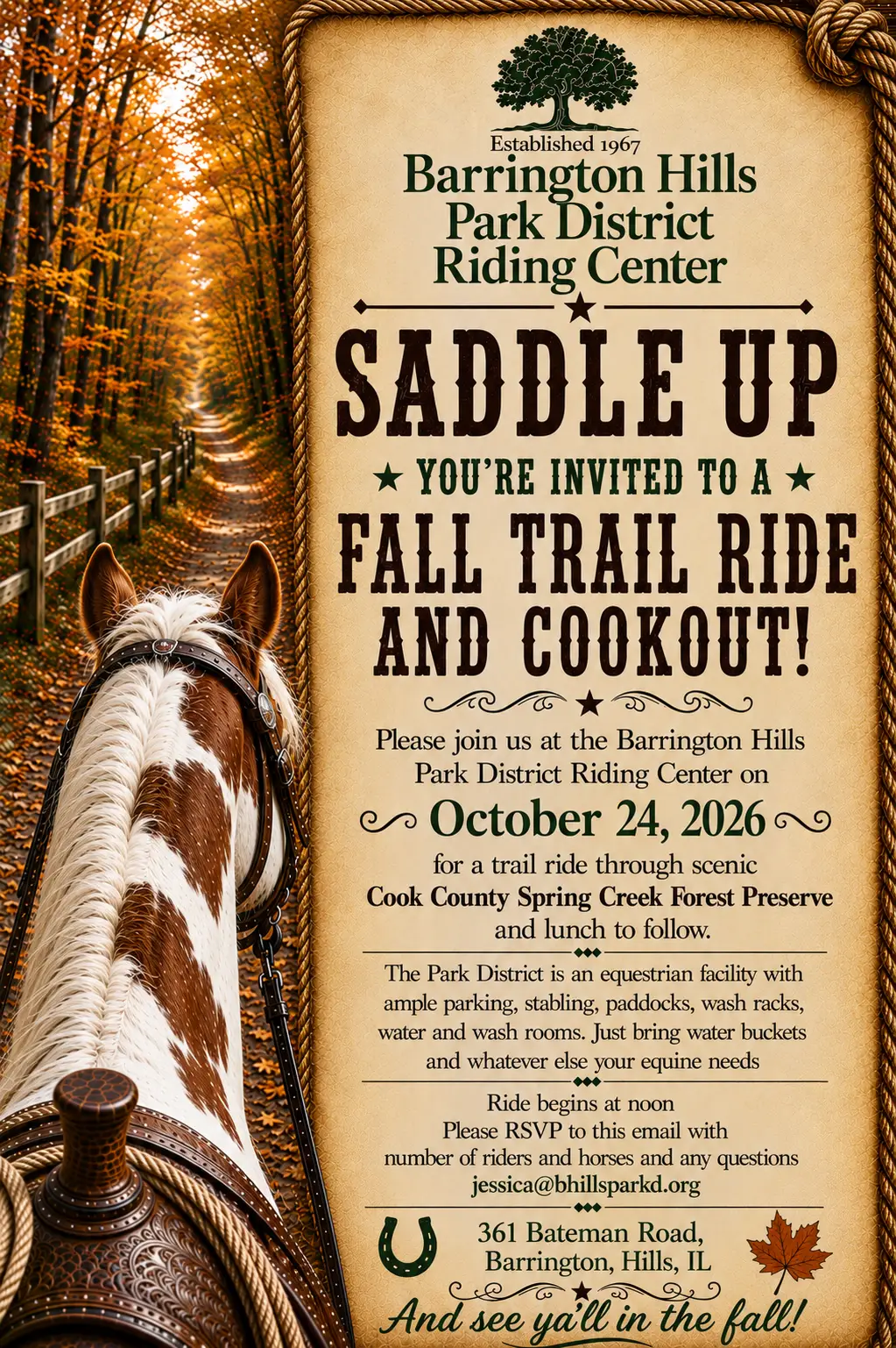Fall Trail Ride & Cook Out